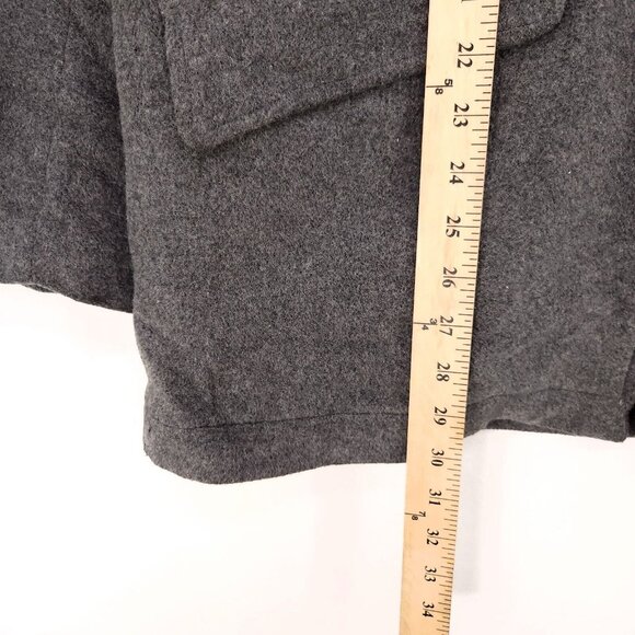 Yves Saint Laurent Wool Jacket Mens Size 54 Gray Full Zip Coat Mock Neck Pockets - Picture 11 of 12